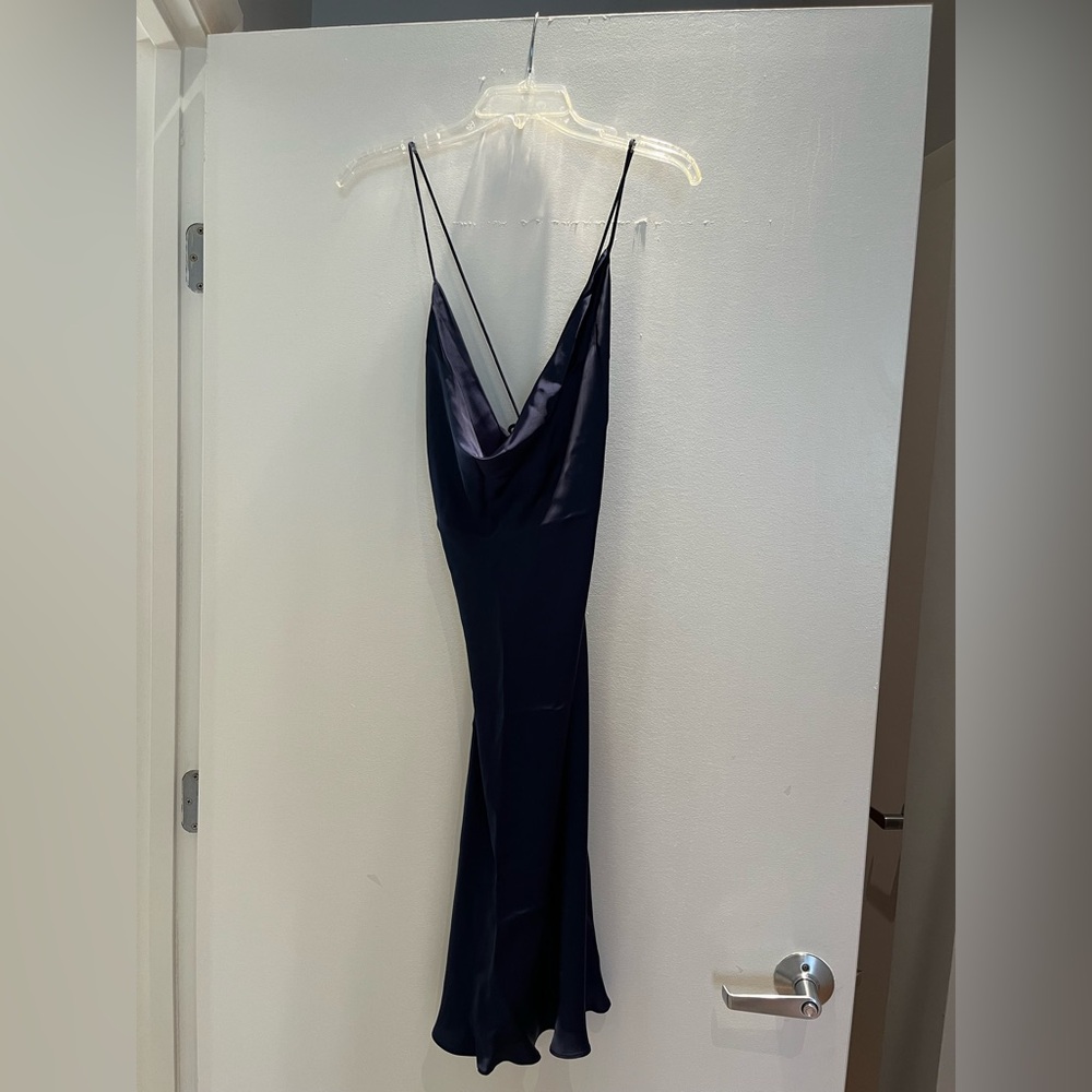 Wilfred Midnight Blue Backless Dress